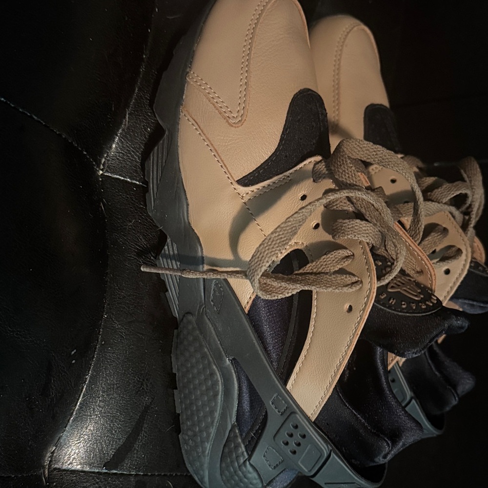 Nike Beige and Black Athletic Shoes